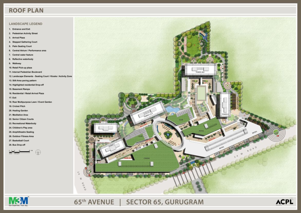 M3M Heights Sector 65 Gurgaon Location map