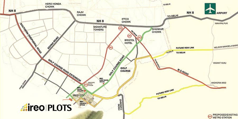 Ireo City Plots Gurgaon Sector 60 Location map