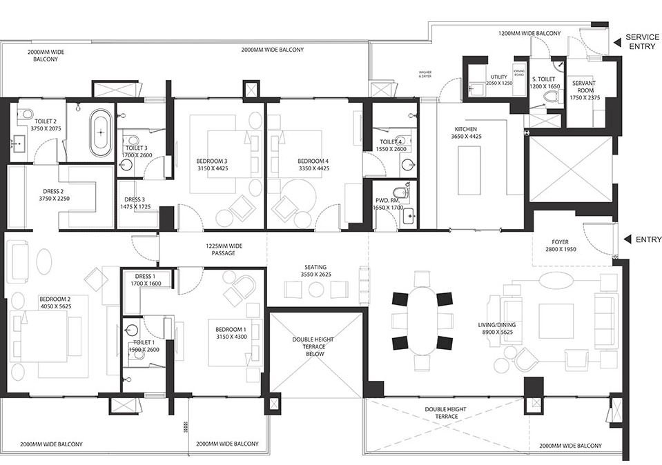 Risland Skymansion Penthouses Floor Plan