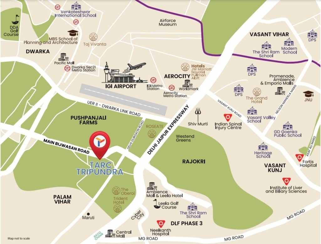 Tarc Tripundra New Delhi Location Map